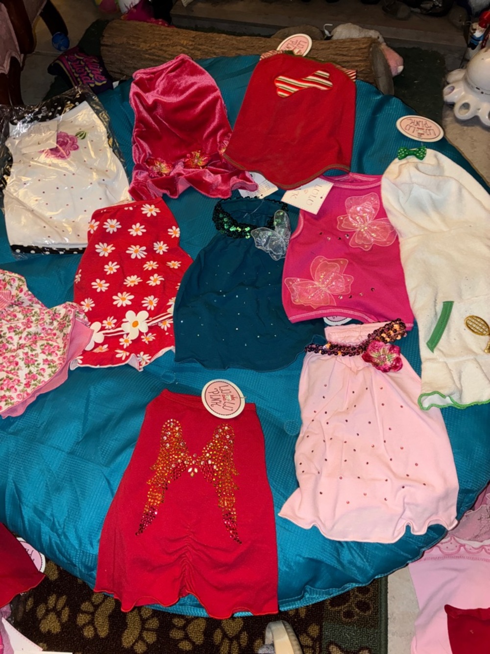 Bundle 5- Lulu Pink pet clothes 
New with tags
14-22 pounds